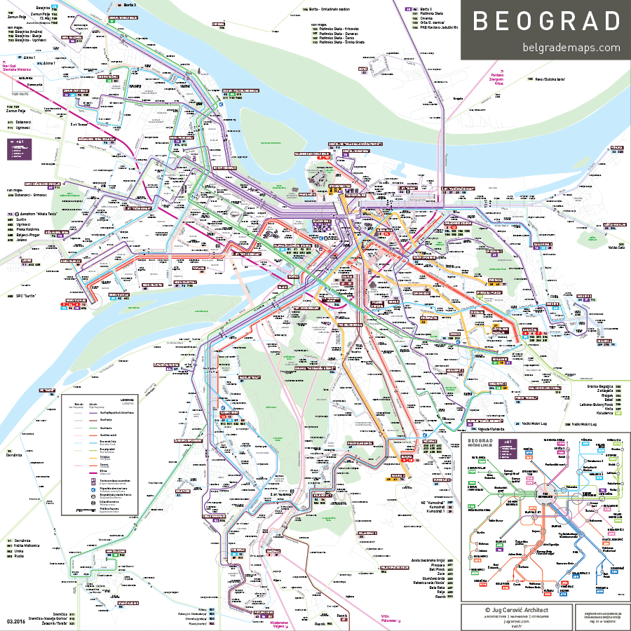 Белград транспортная карта